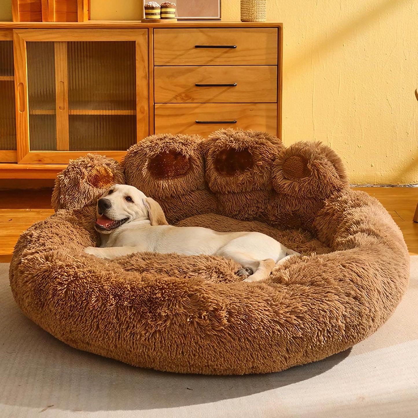 Fluffy Dog & Cat Bed 🐾 | Soft, Washable & Super Cozy
